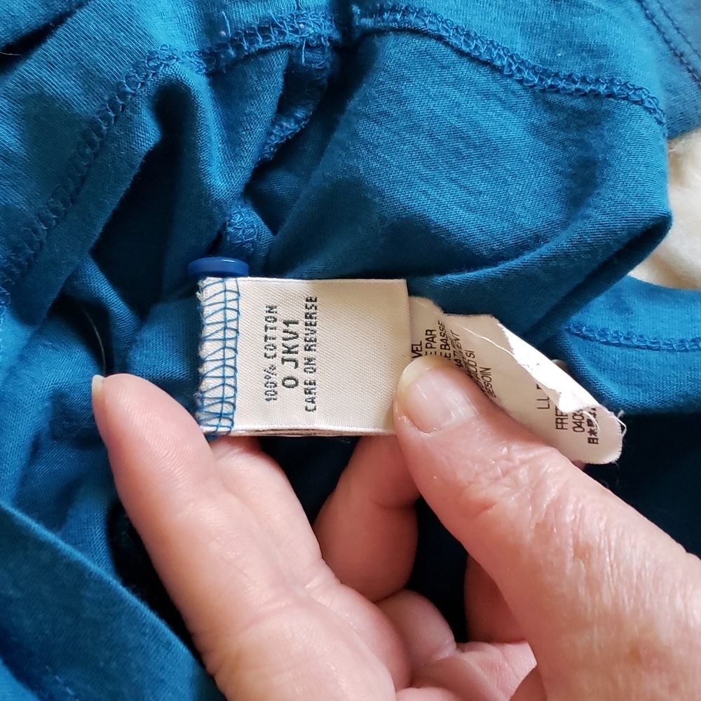 LL Bean Ruffled T Sz L - Picture 3 of 3